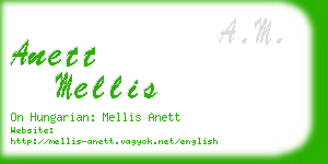 anett mellis business card